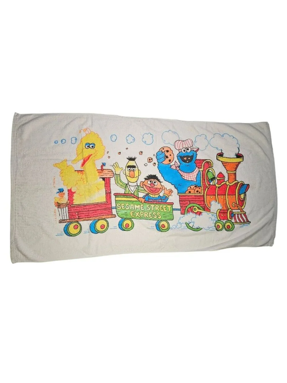 Sesame Street Vintage Express Train Beach Bath Towel 48x24